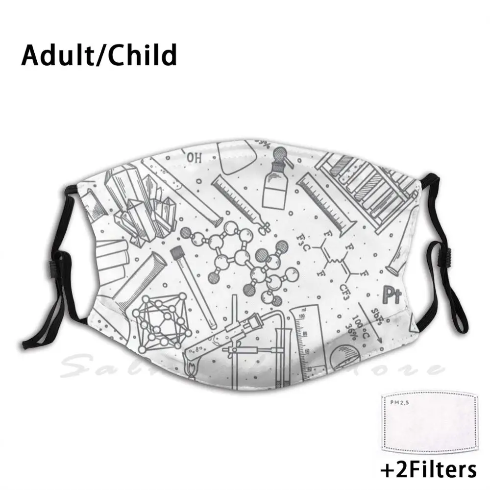 Маска для защиты от пыли с химическим рисунком взрослых и детей маска сделай сам