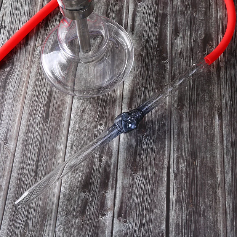 Длина 440 мм синий серый розовый красный прозрачный стеклянный кусок в виде черепа