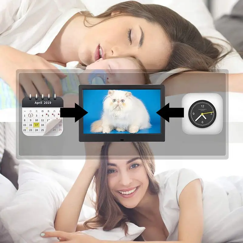 

7 / 8 / 10 inch Screen Digital Photo Frame HD 1024x600 LED Backlight Full Function Picture Video Electronic Album Gift