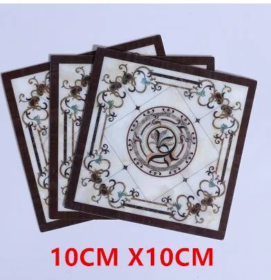 10CM X 10CM 20 шт., европейская самоклеящаяся напольная мозаичная плитка, стикер s, водонепроницаемая Керамическая Настенная Наклейка, обои для домашнего декора, строительный инструмент - Цвет: 10CM X 10CM