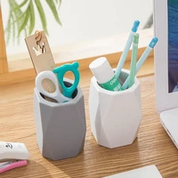 1pcs simple silicone geometric pen cup pencil holder stand desktop storage case box desk office organizer holder stationery