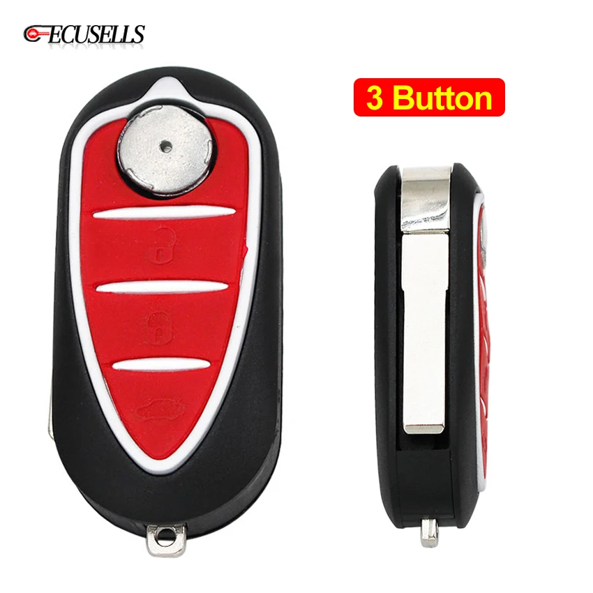 3 кнопки Складной флип дистанционный автомобильный чехол для ключей корпус Uncut