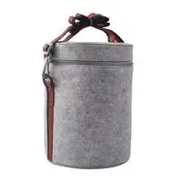 17x25cm Felt bag Двухэтажные сумки-холодильники для обедов изолированный твердый термальный контейнер для еды сумка для пикника многофункциональная Термосумка для мужчин и женщин - Цвет: 17x25cm Felt bag