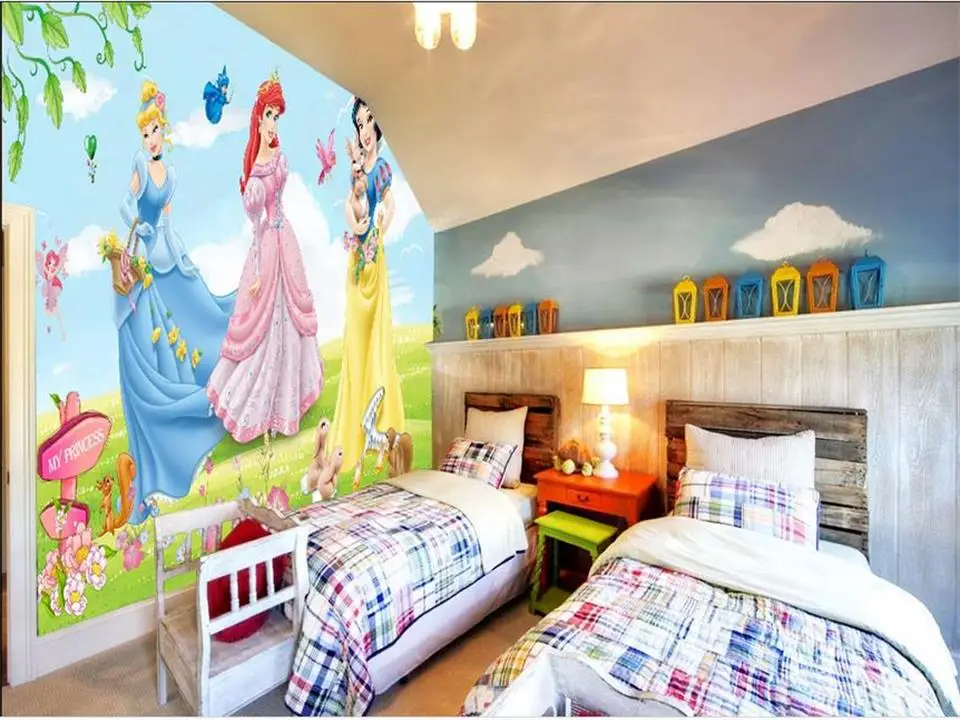 Пользовательские 3d фото обои для гостиной Детские Фрески Цветок Мультфильм