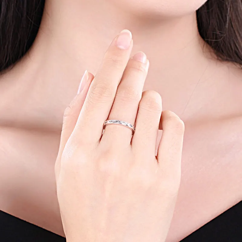 Кольца для влюбленных TONGZHE ювелирные изделия из белого золота с кубическим