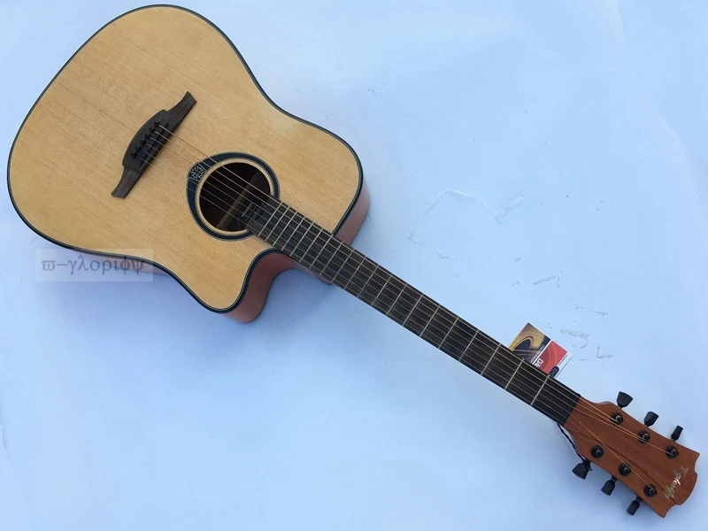 guitar only Хорошее качество акустическая гитара с эквалайзером с тюнером - Цвет: guitar only