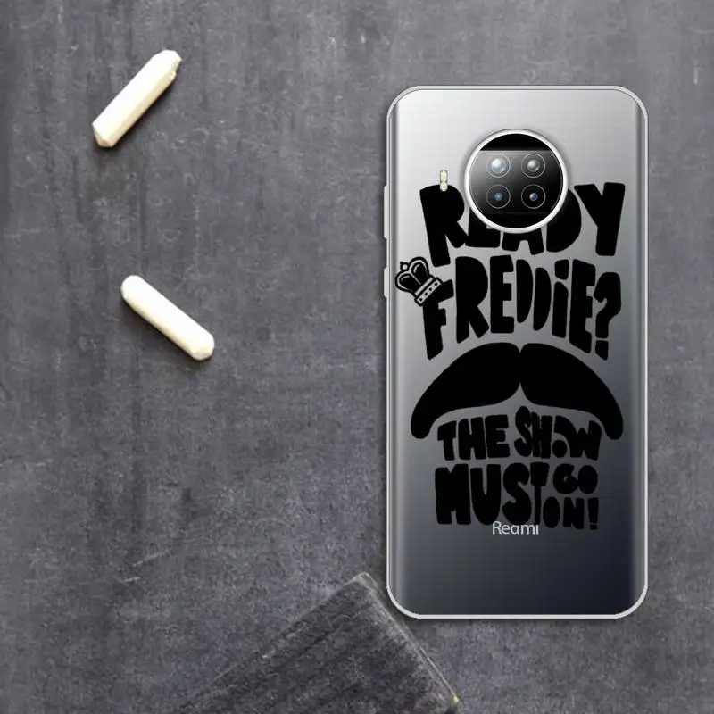 

Freddie Mercury Queen Phone Case Transparent for Xiaomi Redmi note 10 t 8 9 pro lite 11 Huawei P honor 8 10i 20 30 40 smart 2019