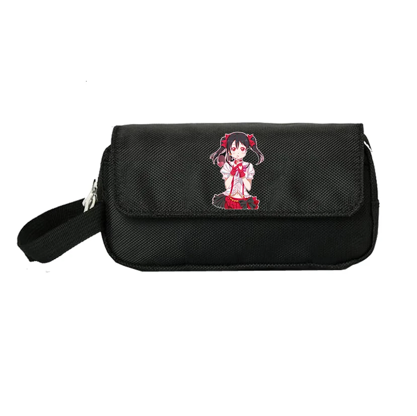 

anime lovelive Pencill Case Women Cosmetic Cases Makeup Bag Child student Double pecill Bag Handbag Purse