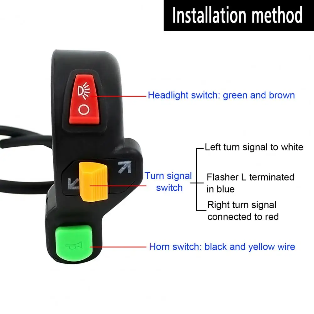 Aksesori Motor Sakelar Tanduk Lampu Depan Setang Sepeda Motor Universal 3 In 1
