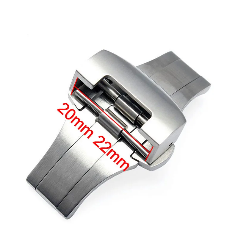 Watch accessories stainless steel buckle 20mm22mm double press butterfly buckle suitable for Panerai strap folding buckle
