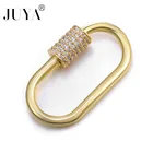 Застежка-крючок для ювелирных изделий сделай сам, винт с настоящим золотым покрытием, застежка кулон для самостоятельного изготовления ювелирных изделий, 2021