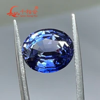 thailand cut light blue artificial sapphire oval shape clear corundum gem stone
