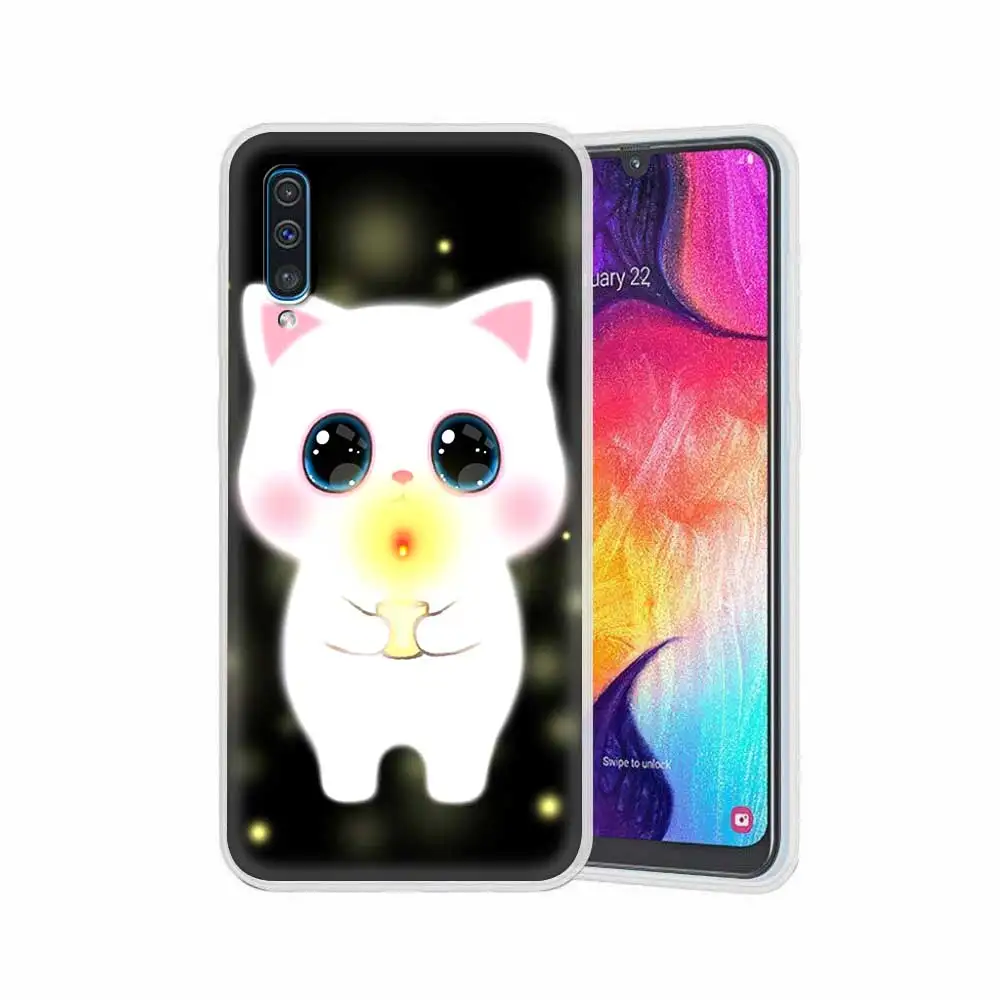 

Phone Cover for Samsung A50 A51 A70 A71 For Galaxy S20 FE A10 A20e A30 A40 A20s Silicone Soft Super Cute Cat Case