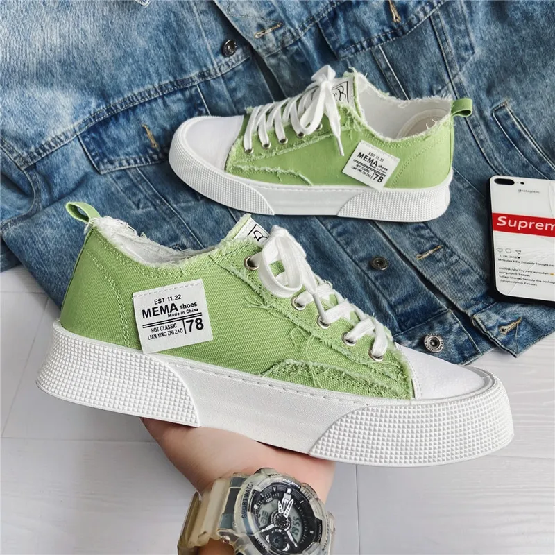 

Summer Shoes For Women Vulcanized Sneakers Ladies Lace-up Casual Chaussure Femme Breathable Canvas Graffiti Flats