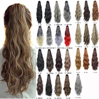 yihan claw in ponytail synthetic women clip in hair extensions wavy curly style pony tail hairpiece brown blonde hairstyle