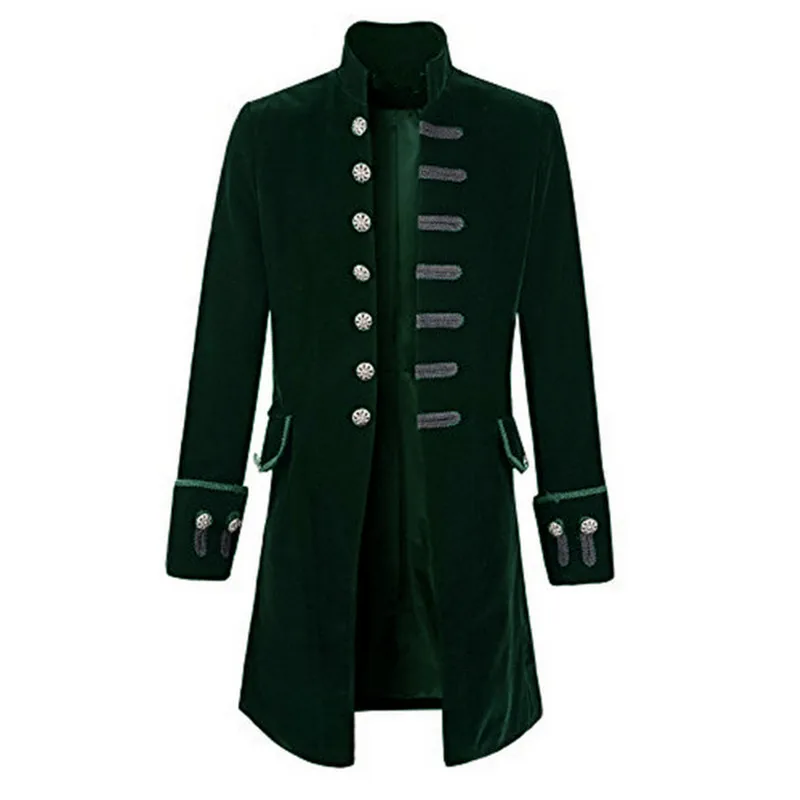 [JK03] Большой и высокий мужской бархатный Длинный блейзер жакет Готический