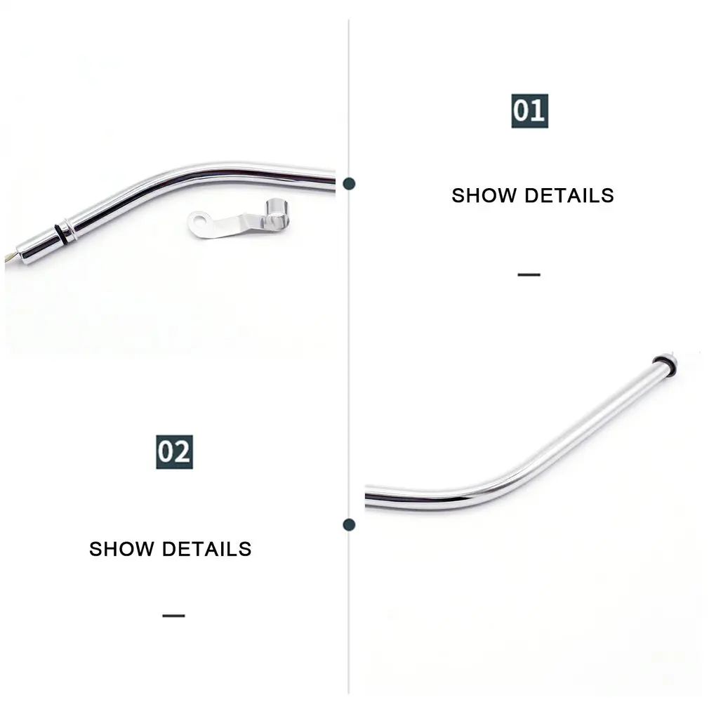 

Electroplating Oil Dipstick TH350 Plating Transmission Dipstick Replacement Part Chrome Steel Dipstick Transmission Tube