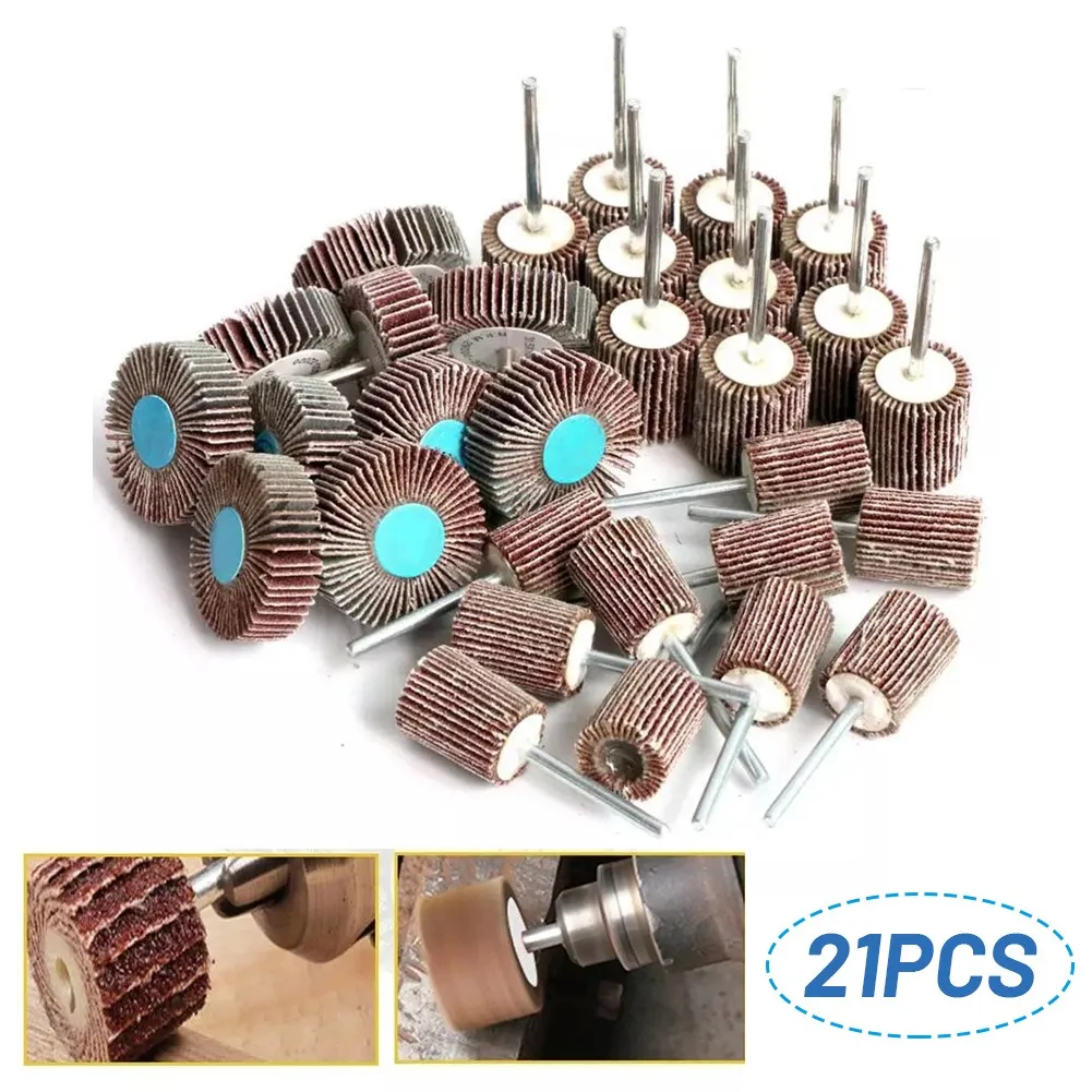 

21pcs Sanding Wheel 6mm Shank Abrasive Disc Grinding Sanding Sandpaper