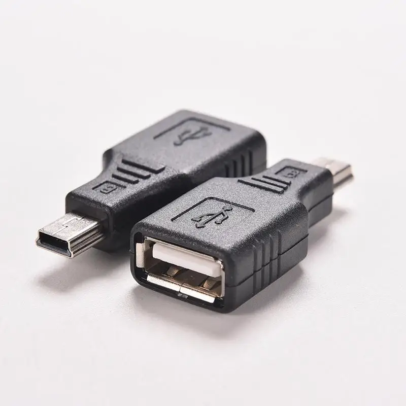 1 шт. черный F/M USB 2 0 разъем для Micro / Mini B 5 контактный штекер хост адаптер OTG