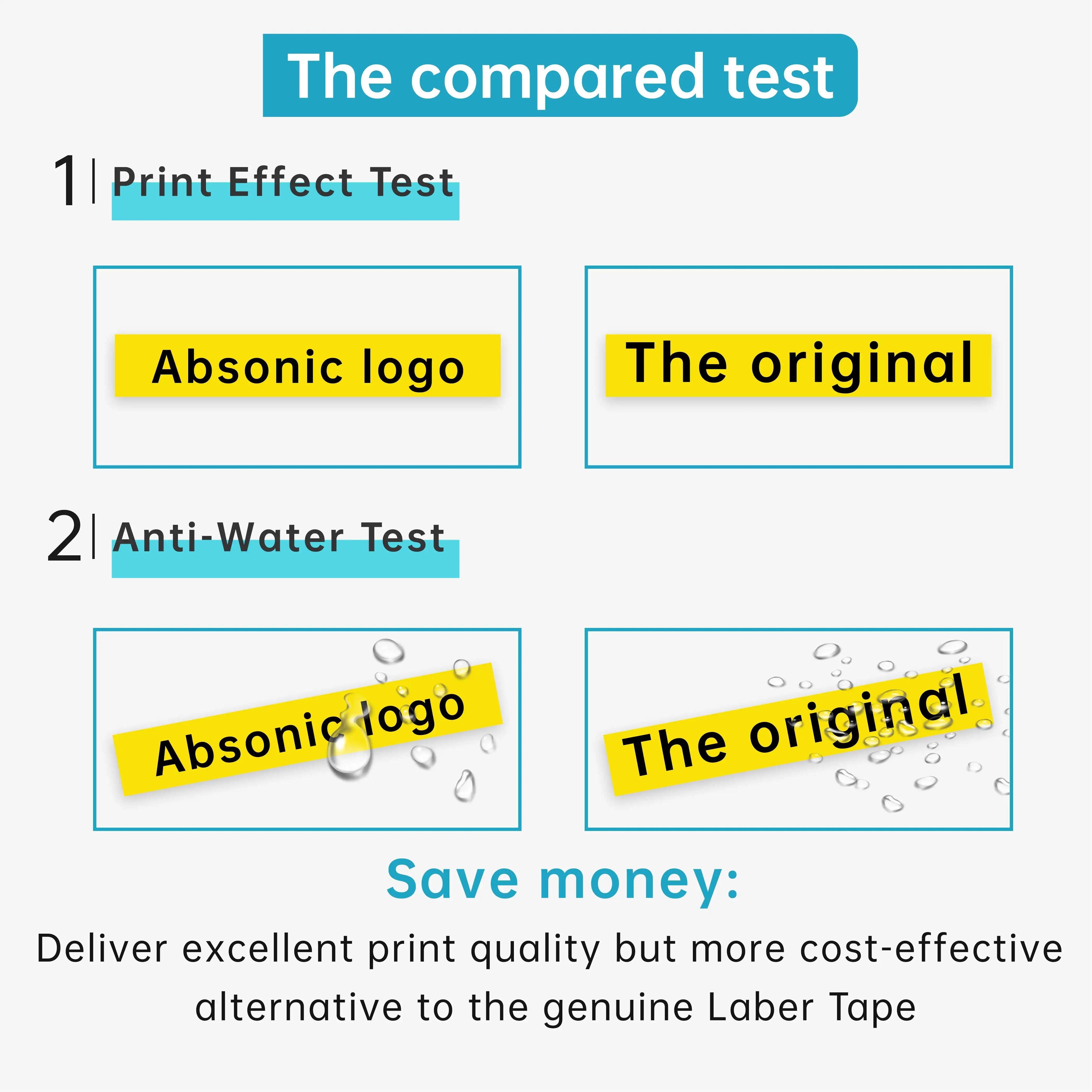 ABS совместимая с Brother 365 лента для этикеток белая на черном 36 мм изготовления