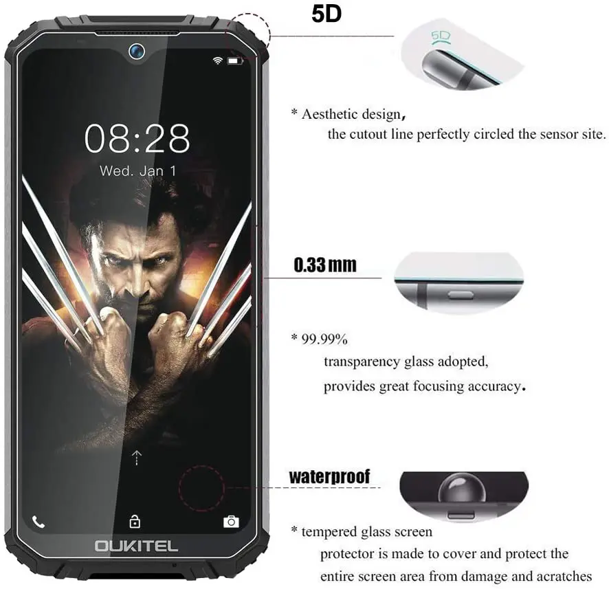 Закаленное стекло для Oukitel WP7 WP6 WP5 C19 защитная пленка экрана стеклянная | Мобильные