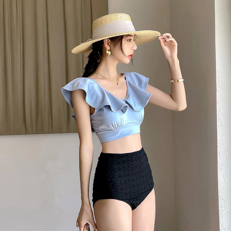 

Swimsuit Separate 2021 Swimwear For Women New Bikini Fund Backless High Waist Hot Bathing Suit Print Polyester Sierra Surfer