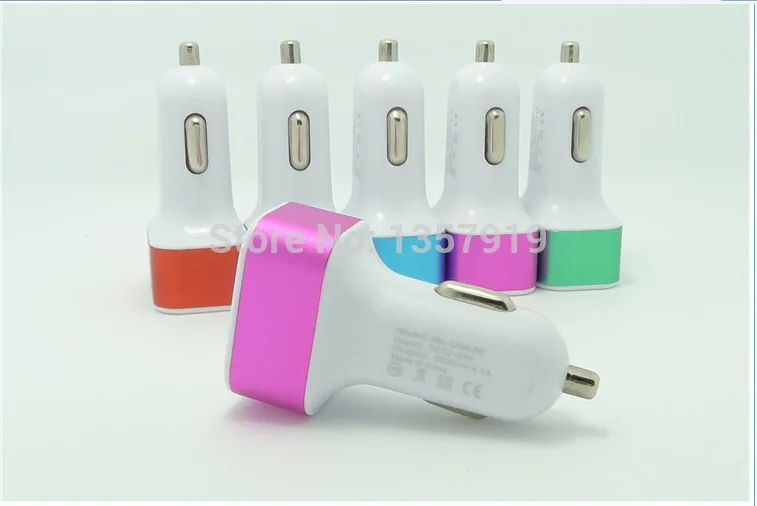100 шт. * Универсальный Micro Mini 3 USB порт 3.1A автомобильное зарядное устройство DC 12 В