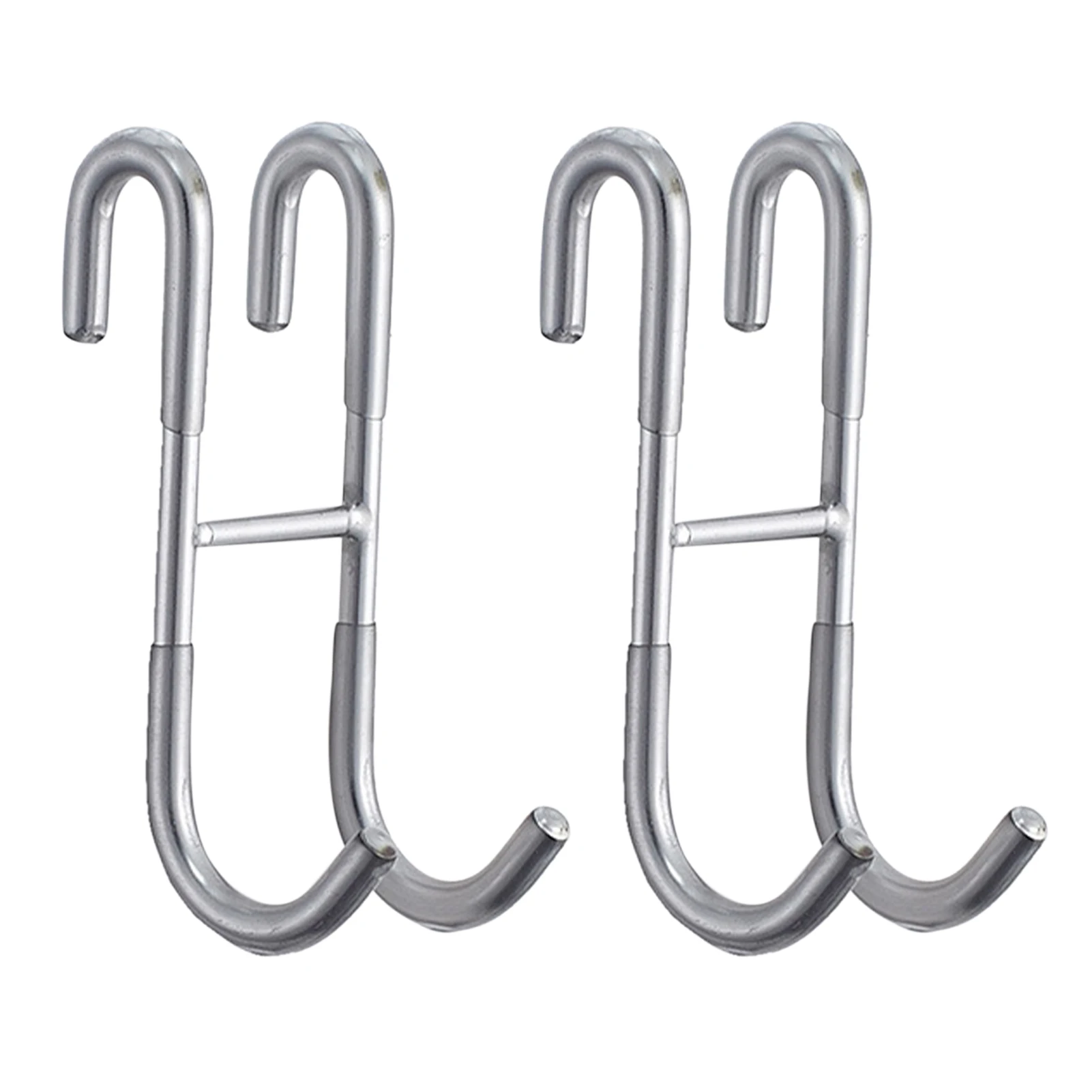 

2pcs Stainless Steel Home Durable Door Hook Punch Free Towel Holder Shower Matte Clothes Modern S Shaped Brush Kitchen Bathroom