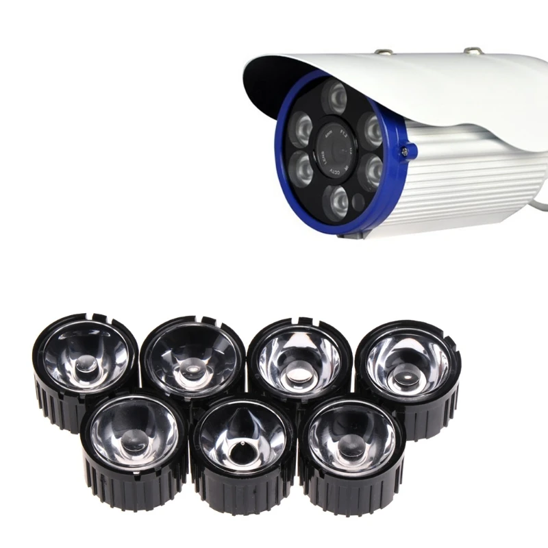 ANENG 10 шт. 5/15/30/45/60/90/120 градусов линзы коллиматор отражатель с держателем светодиодный-5 Вт ANENG 10 шт. 5/15/30/45/60/90/120 градусов линзы коллиматор отражатель с держателем светодиодный-5 Вт