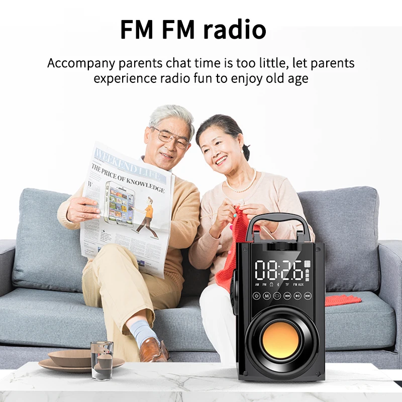 Bluetooth колонка с сабвуфером Портативная Беспроводная большой мощности 2200 мАч