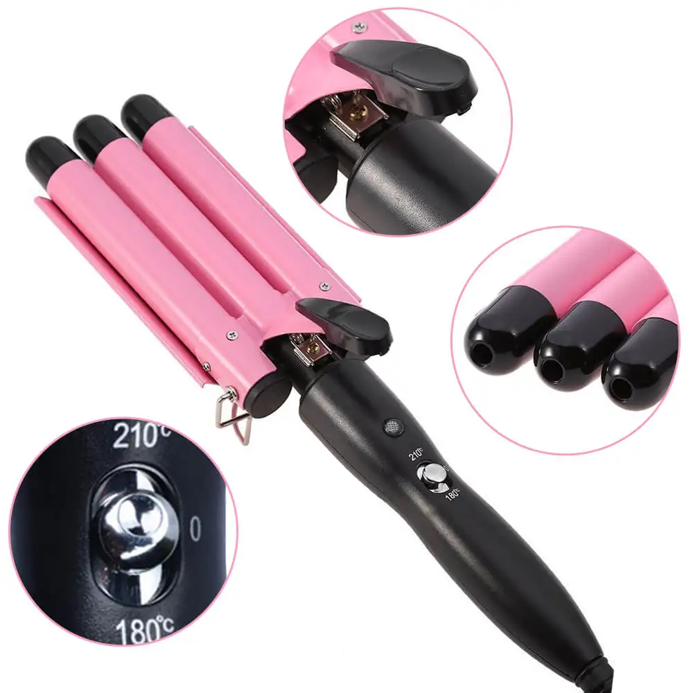 Щипцы для завивки волос автоматический Пермь Шинная Керамика 3 Бочки