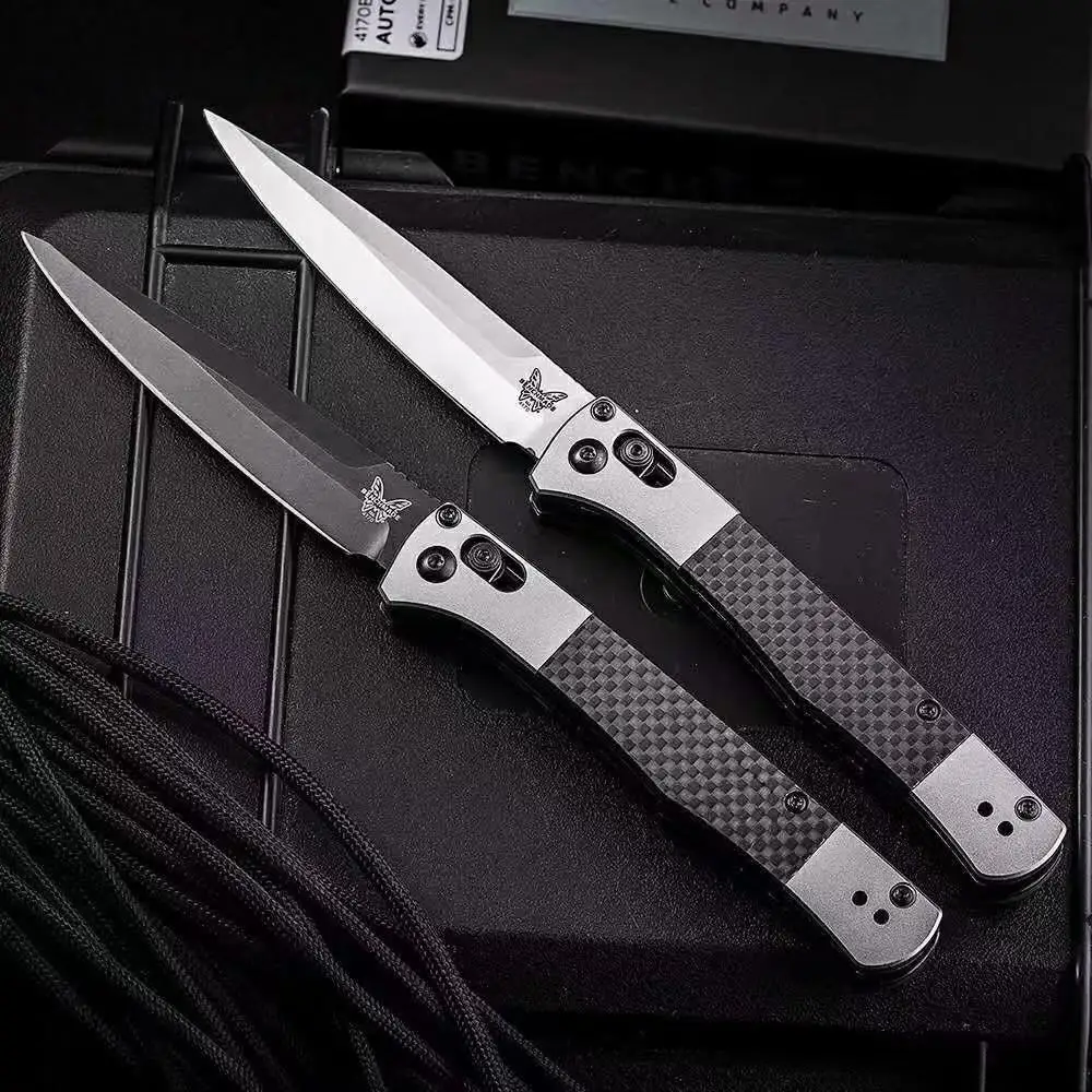 

Benchmade 4170BK Folding Knife S90v Outdoor Camping High Quality Safety-defend Pocket Military Knives Portable EDC Tool