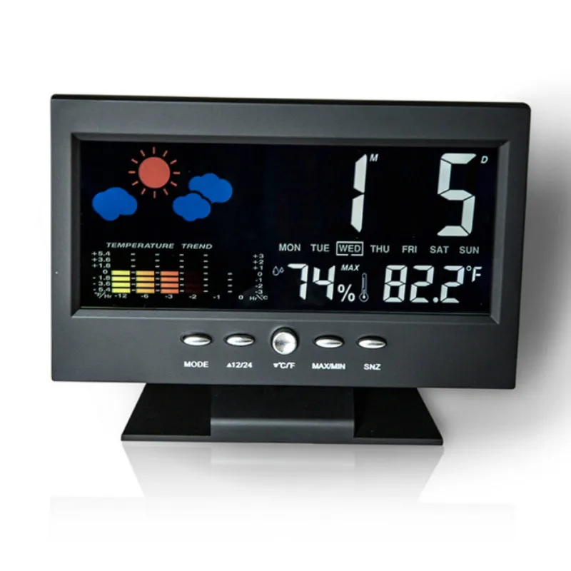 Беспроводные Часы с цифровым прогнозом погоды настольный барометр термометр