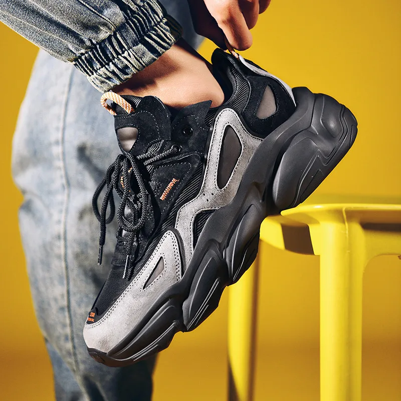 

Sports Shoes Spring Breathable Running Shoes Men Shock Absorption Air Cushion Sneakers Shoes Ultra Light Casual Shoes Size 39-44