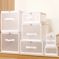plastic transparent toiletries organizer box clothes storage box large capacity container for quilt underwear sock book toy