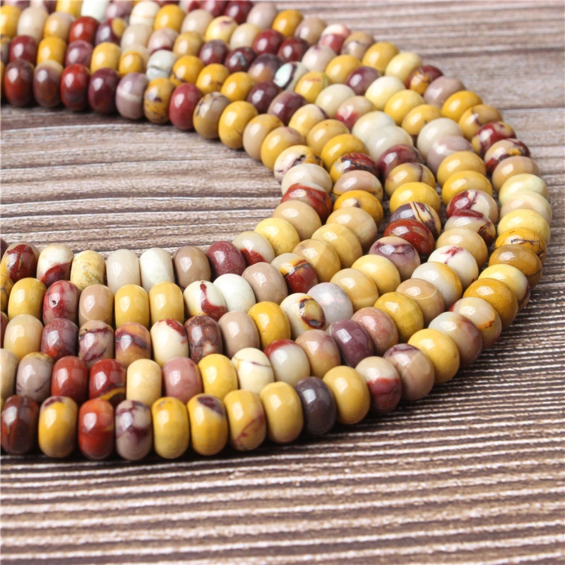 

Lanli Fashion jewelry natural gemstone interval Yolk stone loose beads 4x6/5x8mm DIY bracelet necklace and accessories