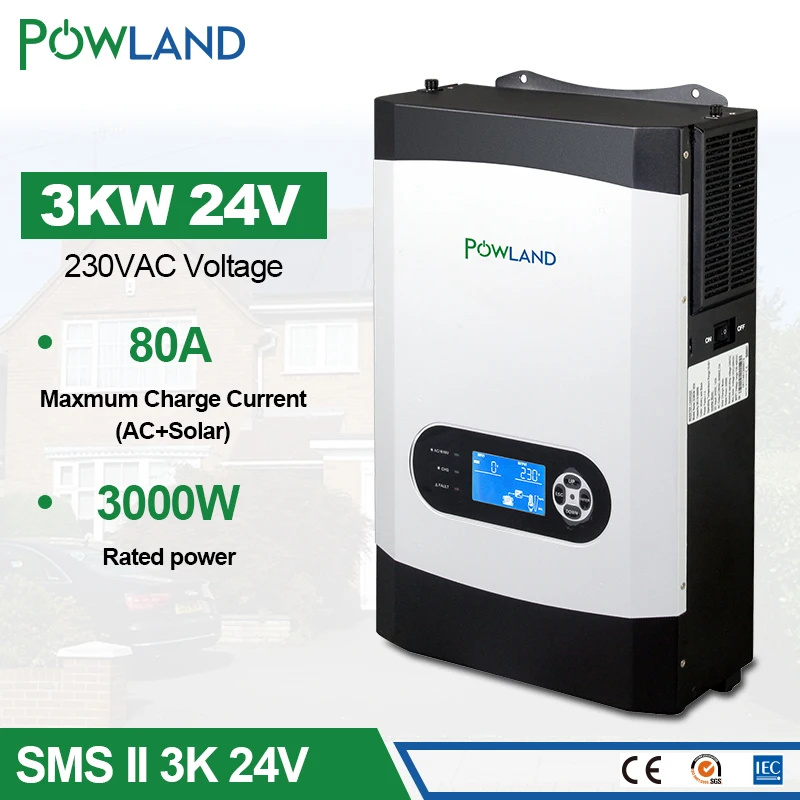 3000 Вт Солнечный инвертор 500Vdc 24V 220V 80A MPPT 4000W PV чистая Синусоидальная волна 3Kva 50Hz 60HZ