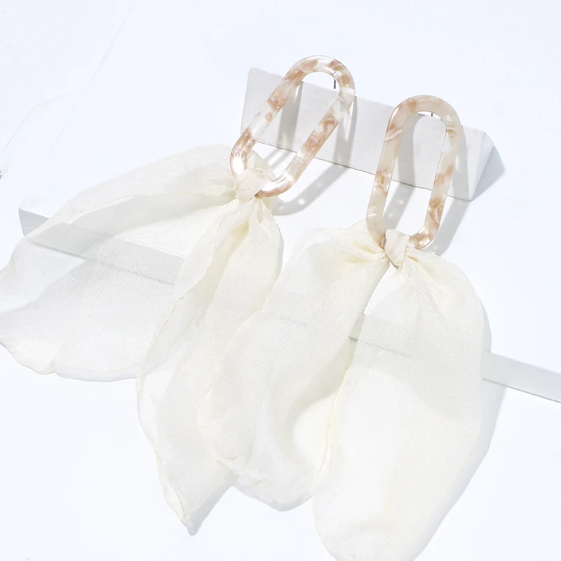 KOMi 5Colors Acetate Ribbon Bow Tassel Earrings Dangle Pendientes Girl Wedding Party Gift Dating Jewelry H0536 | Украшения и