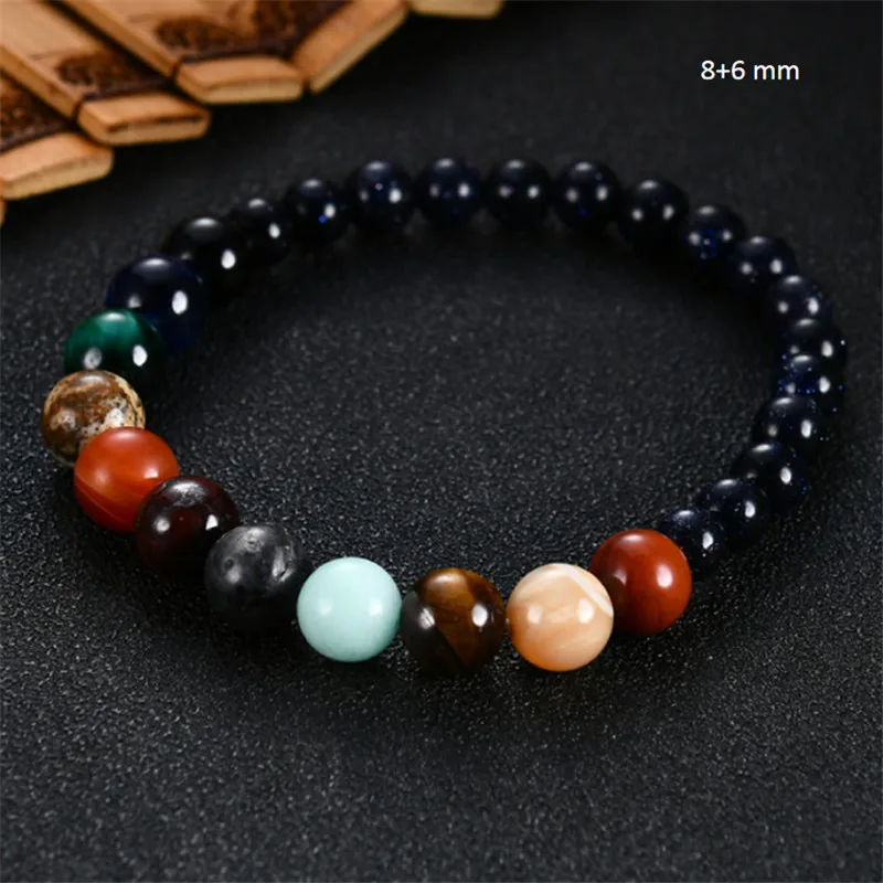 

2020 Eight Planets Bead Bracelet Men Natural Stone Universe Yoga Solar Chakra Bracelet for Women Men Jewelry Gifts Drop Shipping