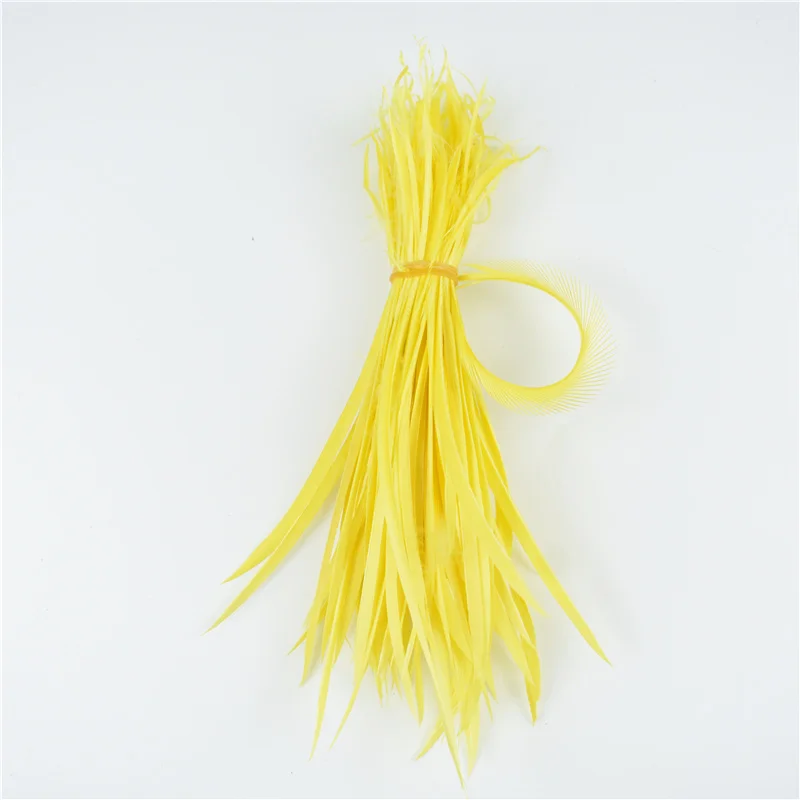 Yellow Натуральные окрашенные гусиные перья для рукоделия 5-7 дюймов/13-18 см DIY Plume украшения перья для изготовления ювелирных изделий Перья DIY Декор - Цвет: Yellow
