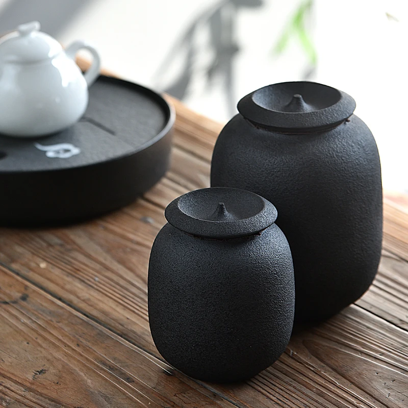 Tea Box Ceramic Sugar Coffee Containers Vintage Caddy Pottery Jar Teaware Storage Accessories Pu Er Caddies Decoration | Дом и сад