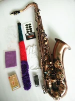 brand new red antique copper tenor sax custom tenor saxophone instrument dedicated brass tube body saxophone b flat saxofone
