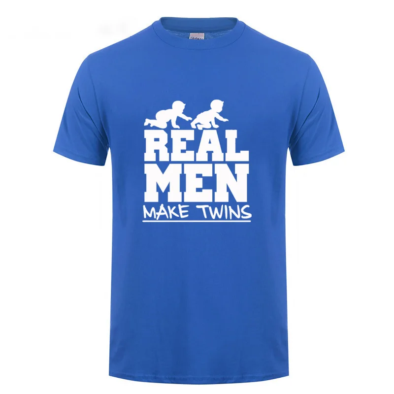 Лучшая Детская футболка с надписью Daddy Father's Day Gift Real Men Make Twins хлопковая Футболка