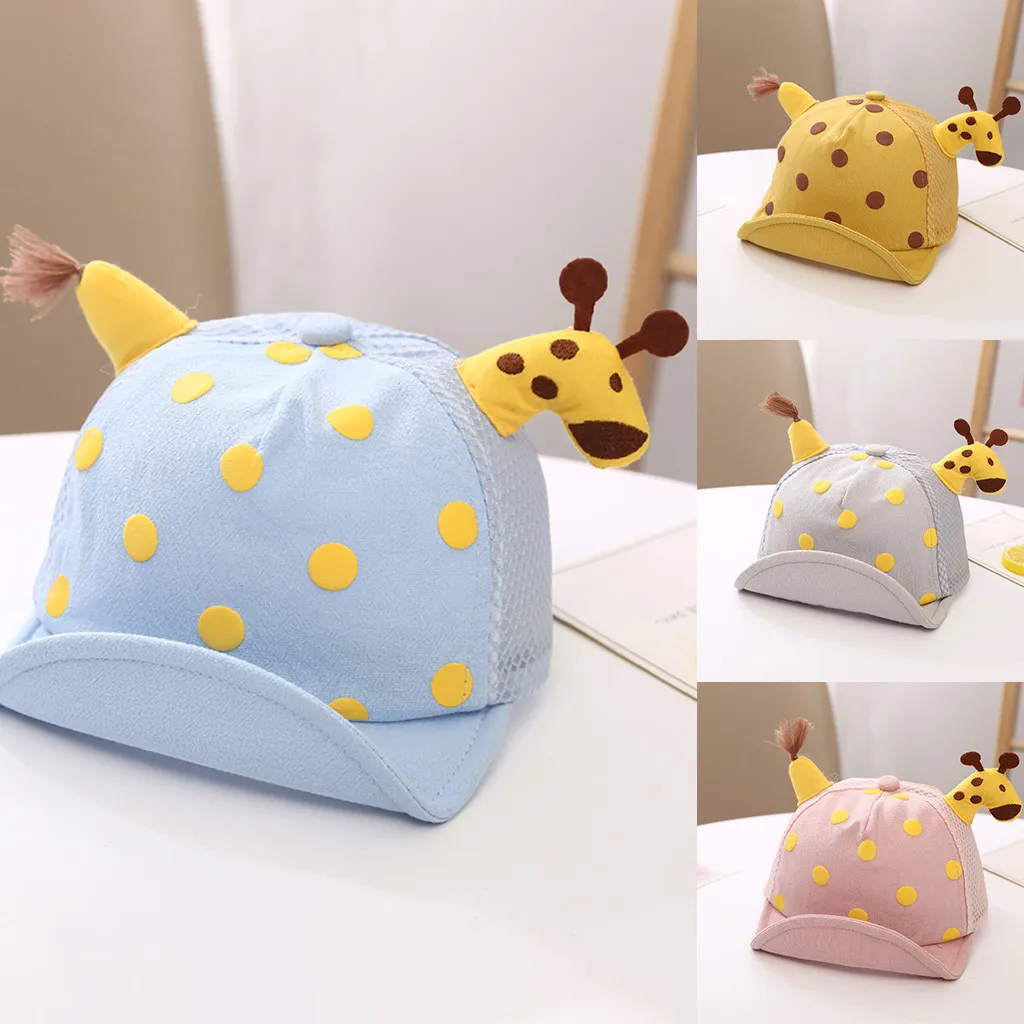 

Summer Adjustable Sport Hat Children Lovely Printing Bow Dot Solid Color Sunshade Sunscreen Protection UV Straw Hat for Baby Cap