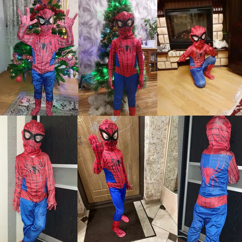 adult and child heroes extraordinary spider man 2 cosplay costume halloween party costume gift for boys and girls free global shipping