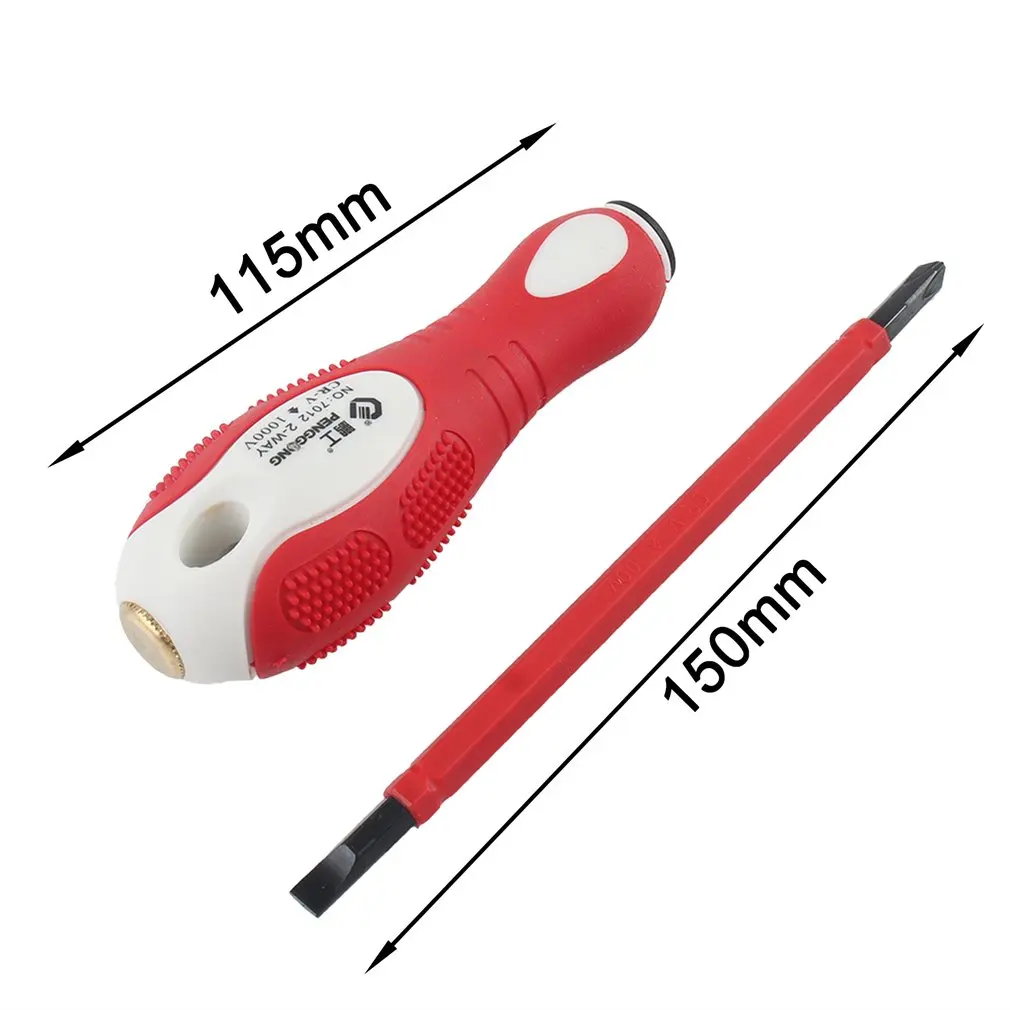 

Electrical Tester Pen 7012-PH1/SL4 Dual Head Screwdriver Electrical Tester Pen Voltage Detector Tool 1pcs