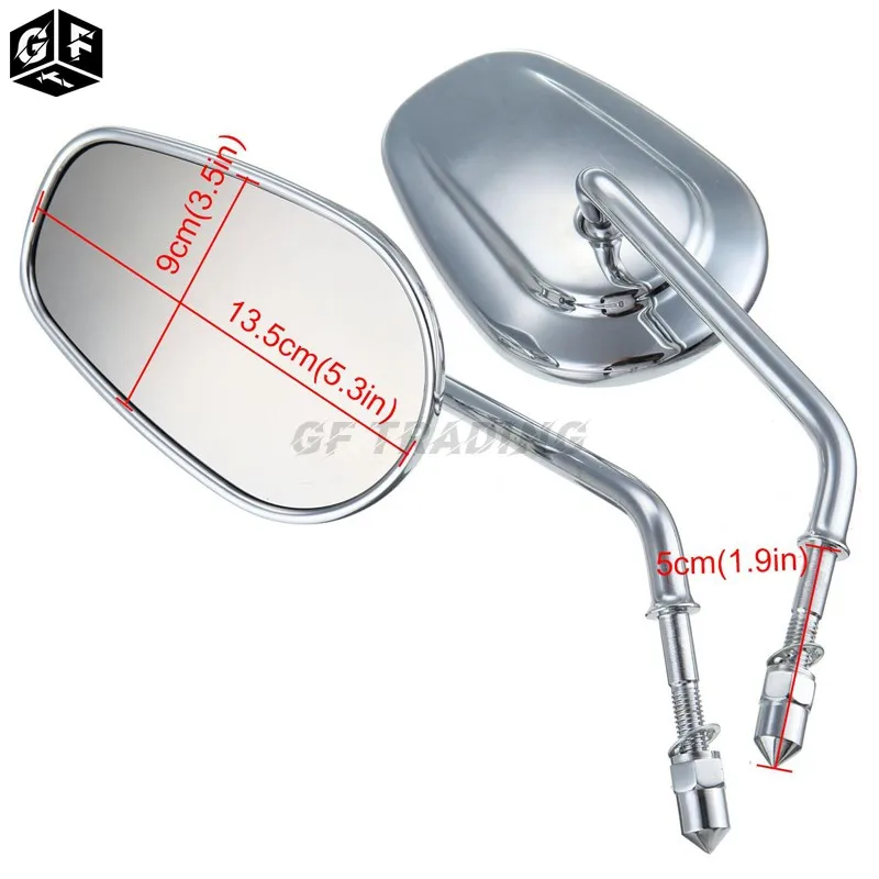 1 пара мотоциклетное хромированное металлическое зеркало заднего вида для Harley Road