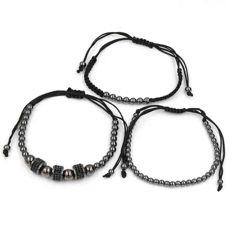 Парные браслеты His And her комплект из кольца с фианитами 3 шт./компл. наборы медных