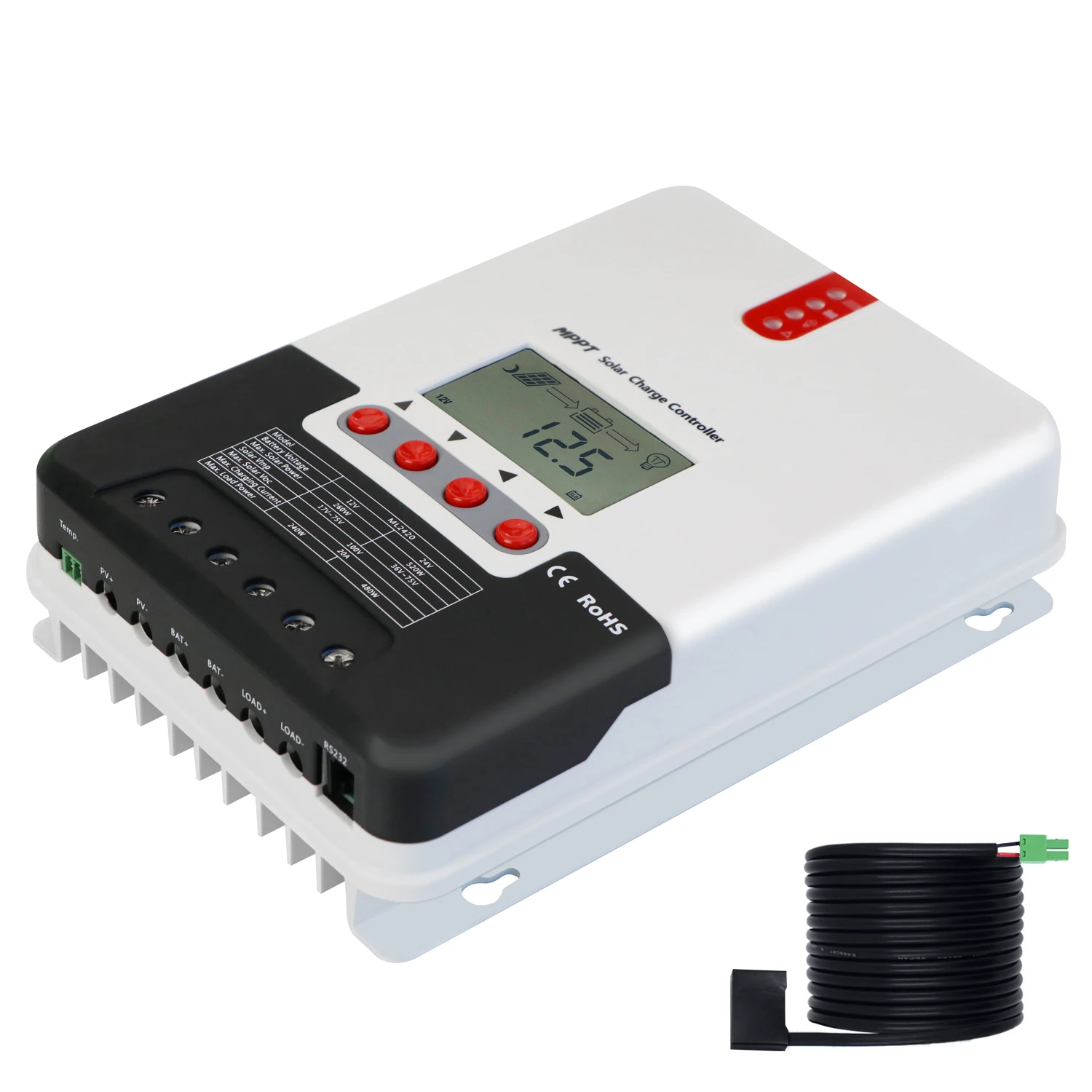 SRNE MPPT Контроллер заряда для фотоэлектрических систем 30A 40A AC/DC 12V/24V Авто