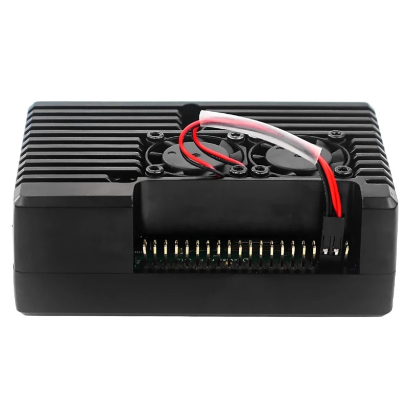 

Raspberry Pi 4 Model B Dual Fans Metal Shell Speed Control Fans Fast Heat Dissipation Radiator with Mini Cooling Fan